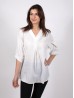 Fashion Blouse W/ V Neck & Buttoned Back